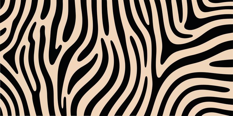 Abstract Beige and Black Zebra Skin Pattern Background Seamless Texture Design for Fashion Textile Print