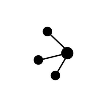 Digital Grid Network Solid Icon Element vector