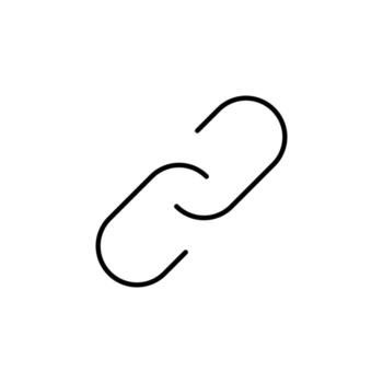 enlace línea icono para web conexión vector