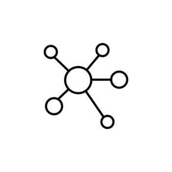 Internet Network Line Icon for Web Design vector