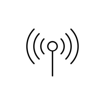 inalámbrico señal línea icono para tablero diseño vector