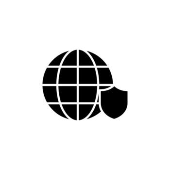 Virtual Private Network Solid Icon Element vector