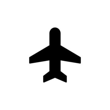 Airplane Mode Solid Icon for Mobile UI vector