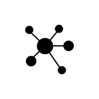 Network Solid Icon for Connection Interface vector