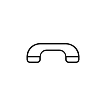 Call Termination Line Icon for Interface vector