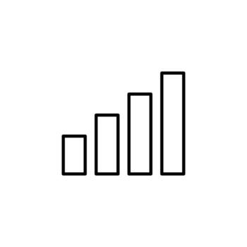 Network Signal Line Icon for Mobile App vector