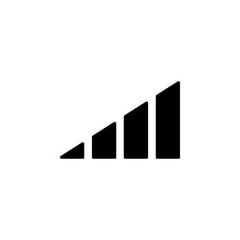 red señal sólido icono para móvil aplicación vector