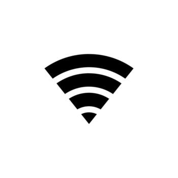 Flat Style WiFi Solid Icon for Interface vector