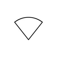 Minimal Outline WiFi Line Icon for Interface vector