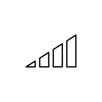 plano señal línea icono para conectividad ui vector