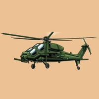 illustration of a combat helicopter vector