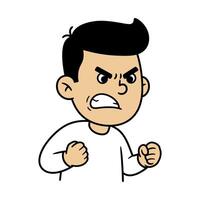 Angry Man Cartoon Illustration vector