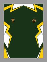 Sport Jersey Design with Abstract Geometric Accents and Team Emblem vector