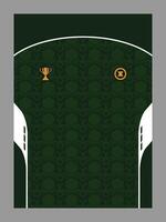 Dark Green Jersey with Trophy and Badge vector