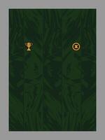 Green textured jersey with trophy and badge vector