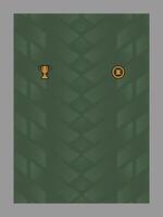 Abstract Olive Green Trophy and Badge Composition vector