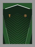 Green Jersey Design with Chevron Pattern and Geometric Accents vector