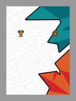 Abstract composition with geometric shapes and a trophy ideal for a flyer or poster design vector