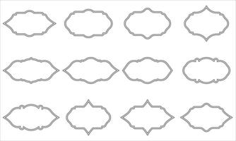 Ornamental Badges Shapes Collection vector