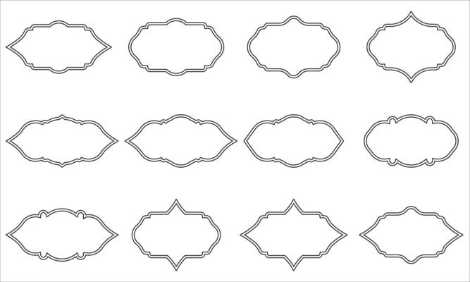 Ornamental Badges Shapes Collection