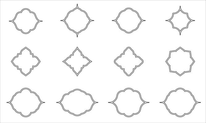 Ornamental Badges Shapes