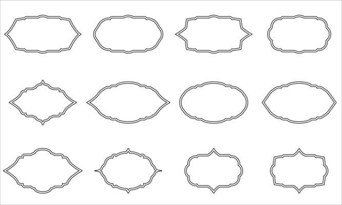 Ornamental Badge Shapes Collection