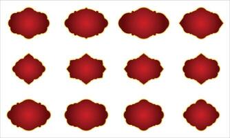 Set of Red Decorative Frames vector