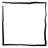 Free hand drawn rectangle frames. Doodle rectangular shape. Line border isolated on white background. vector