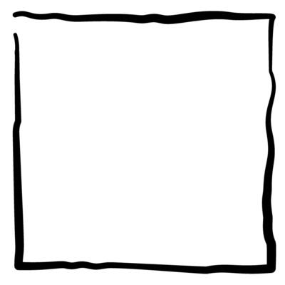 Free hand drawn rectangle frames. Doodle rectangular shape. Line border isolated on white background.