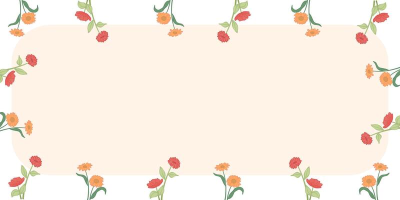 Floral Copy Space Frame Abstract Pastel Botanical Frame