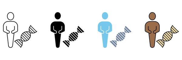 DNA ine icon. Simple element illustration. vector
