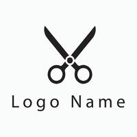 Simple Black Scissors Icon for Branding and Design vector