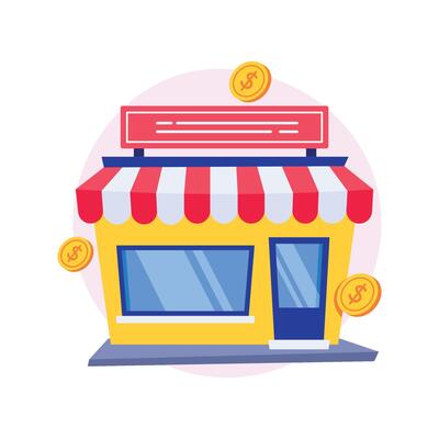 Shop Concept Style illustrations. EPS 10 File