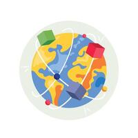 Digital Planet Concept Style illustrations. EPS 10 File vector