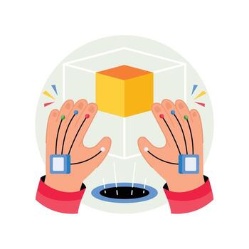 robótico brazo concepto estilo ilustraciones. eps 10 archivo vector