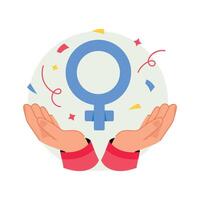 Feminism Concept Style illustrations. EPS 10 File vector