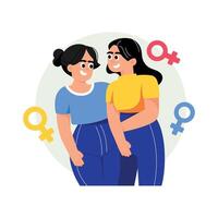 Intersectionality Concept Style illustrations. EPS 10 File vector