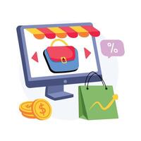 Shopping Trends Concept Style illustrations. EPS 10 File vector
