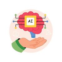 AI Brain Concept Style illustrations. EPS 10 File vector
