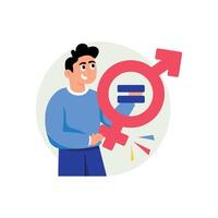 Gender Equality Concept Style illustrations. EPS 10 File vector