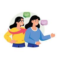 Women in STEM Concept Style illustrations. EPS 10 File vector