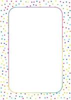 Colorful polka dot border design vector