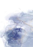 Elegant blue abstract artwork with gold vector