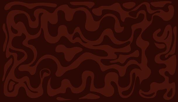 Abstract brown background with veins and flowing pattern, waves and curves, melted chocolate Psychedelic background, illustration vector