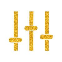 gold colored setting drawing in gold color style vector