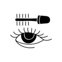 Cosmetic make up eyelash black hand drawn vector