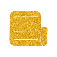 Document drawing in gold color vector