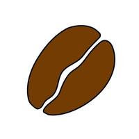 coffee beans hand drawn color vector