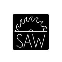 Woodworking table saw hand drawn vector