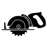 Electric circular saw black hand drawn icon vector